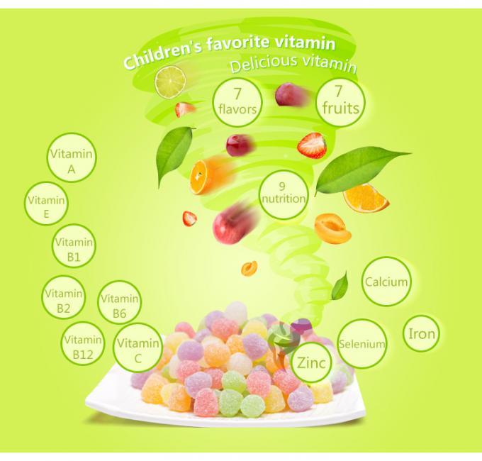 Άνοσο αλλεργιογόνο Multivitamin Gummies μη ΓΤΟ υποστήριξης χορτοφάγο ελεύθερο
