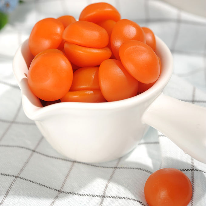 Gummy σφαίρα βιταμινών φρούτων Easters λουτεΐνης επιστρώματος πετρελαίου που διαμορφώνεται με την πορτοκαλιά γεύση