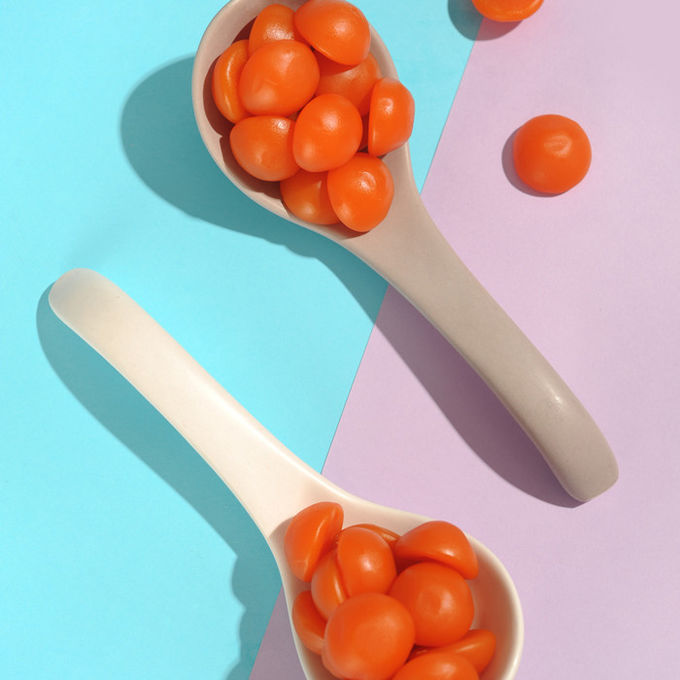 Gummy σφαίρα βιταμινών φρούτων Easters λουτεΐνης επιστρώματος πετρελαίου που διαμορφώνεται με την πορτοκαλιά γεύση