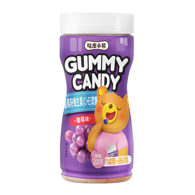 Οι αντιοξειδωτικές Gummy βιταμίνες πηκτίνης σπόρου σταφυλιών, ζελατινοποιούν Gummy αντέχουν το μπουκάλι 200g