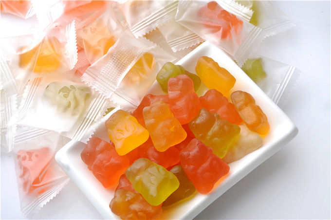 Gummy αρκούδες πηκτίνης συσκευασίας μπουκαλιών, πολυ χρώμα Multivitamin Gummies των παιδιών
