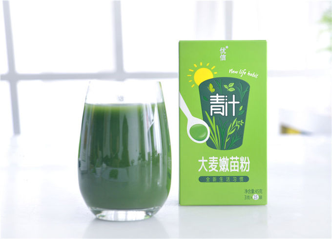 Εύγευστα υγείας πράσινα χυμού πακέτα σκονών 3gx15 κριθαριού Aojiru πράσινα